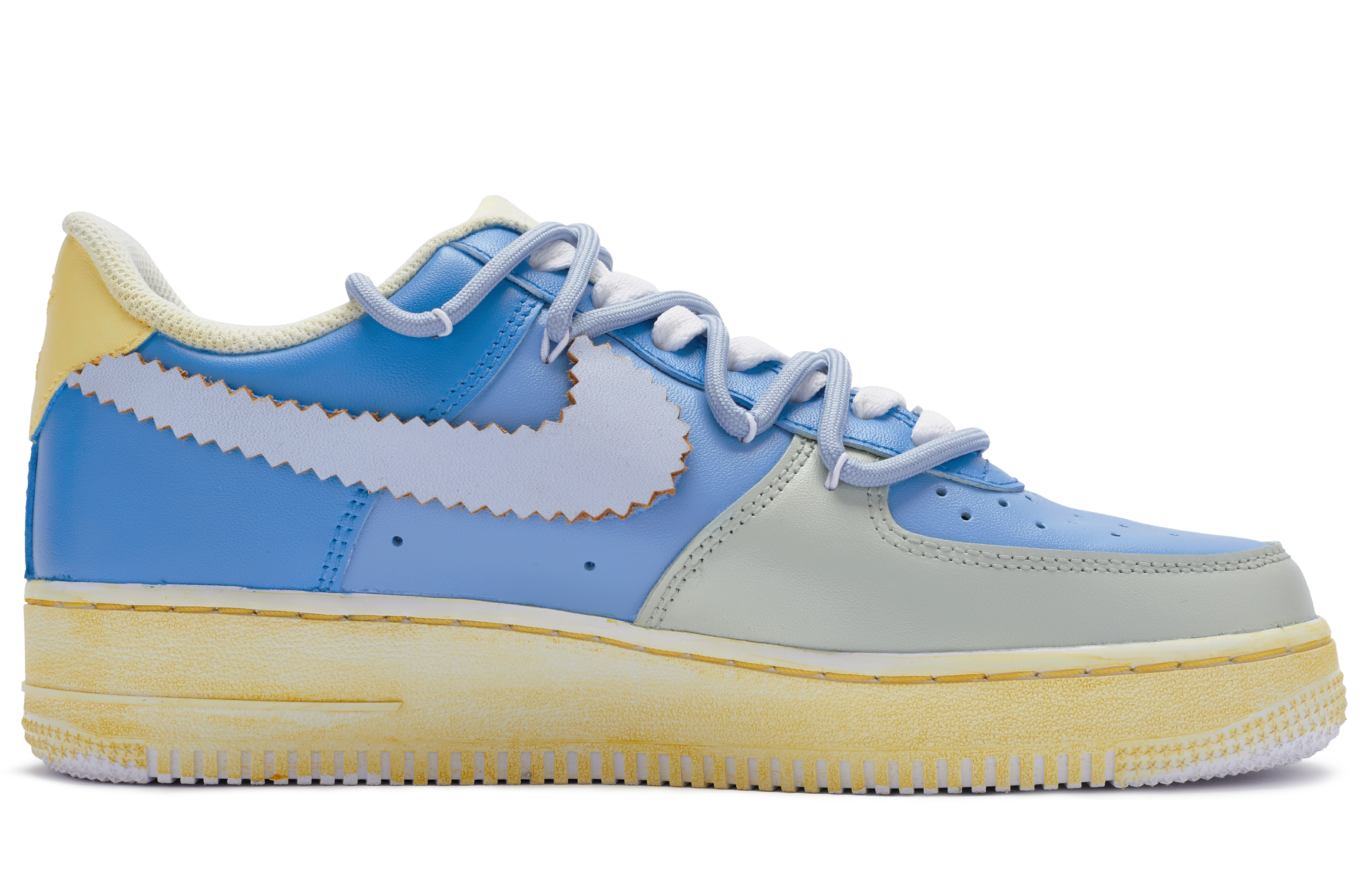 Order Nike Air Force 1 Low "Océano Corazón" Azul/Amarillo/Gris CW2288-111(TeamR-男款海洋之心)