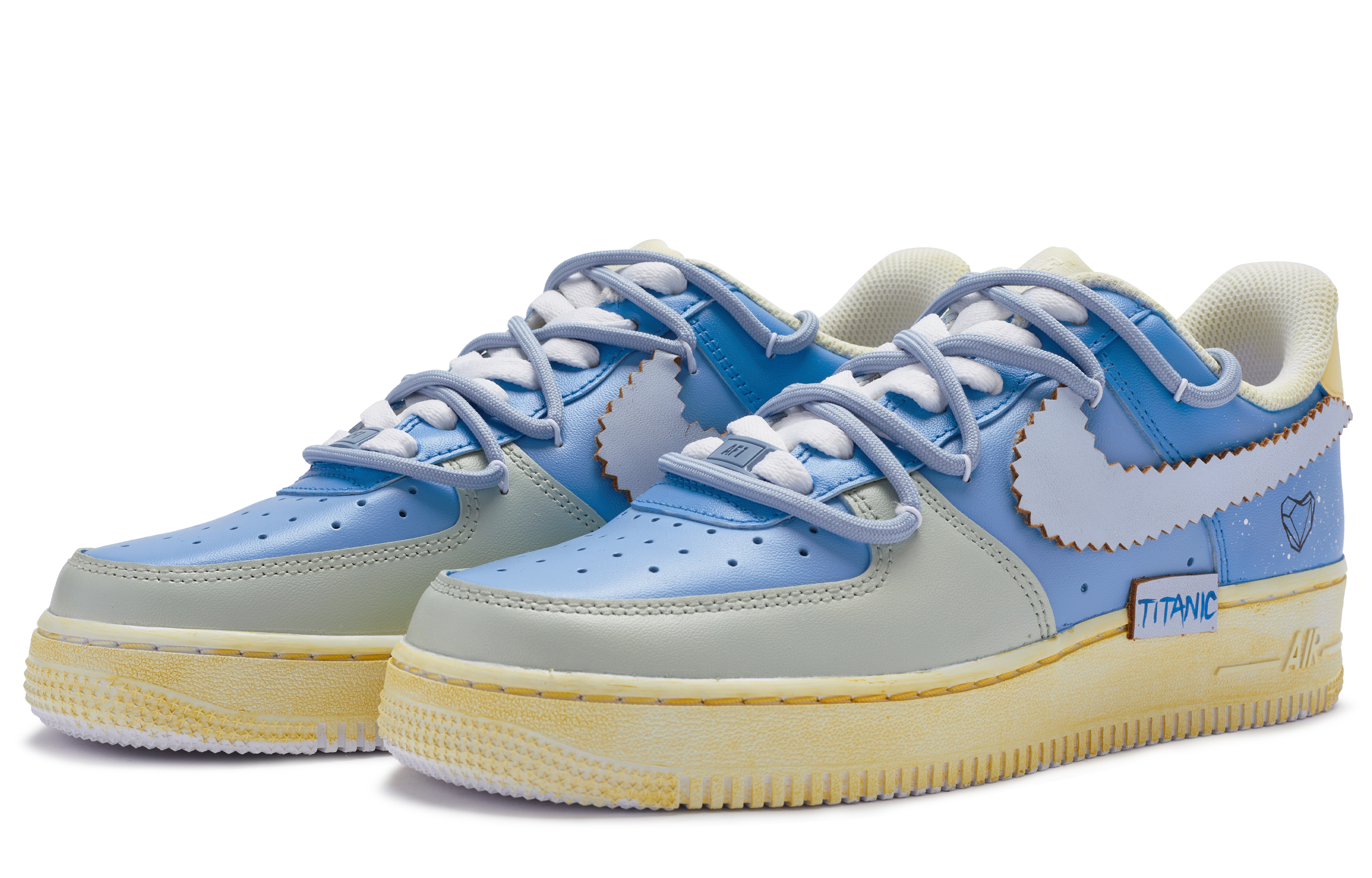 Lookbook Nike Air Force 1 Low "Océano Corazón" Azul/Amarillo/Gris CW2288-111(TeamR-男款海洋之心)
