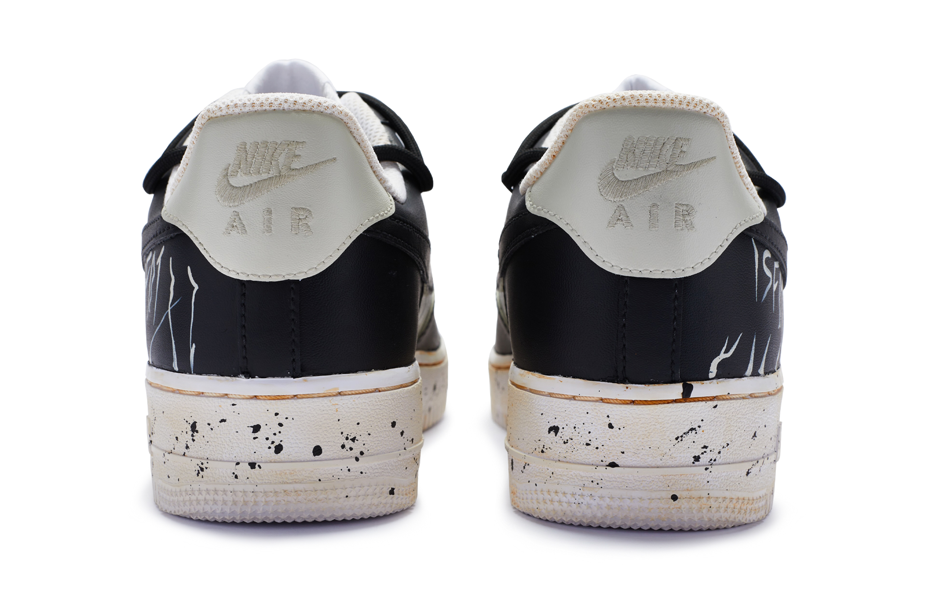 Purchase [カスタムシューズ] ナイキ エアフォース1 ロー 'オフホワイト-ブラック' CW2288-111(TeamR-男款幽影交织2米白黑)