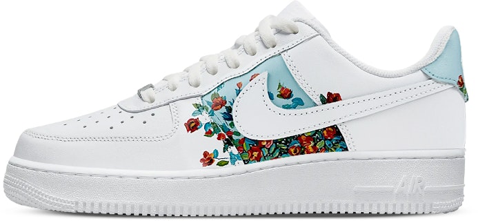 custom-shoes-nike-air-force-1-low-oil-painting-rose-white-blue