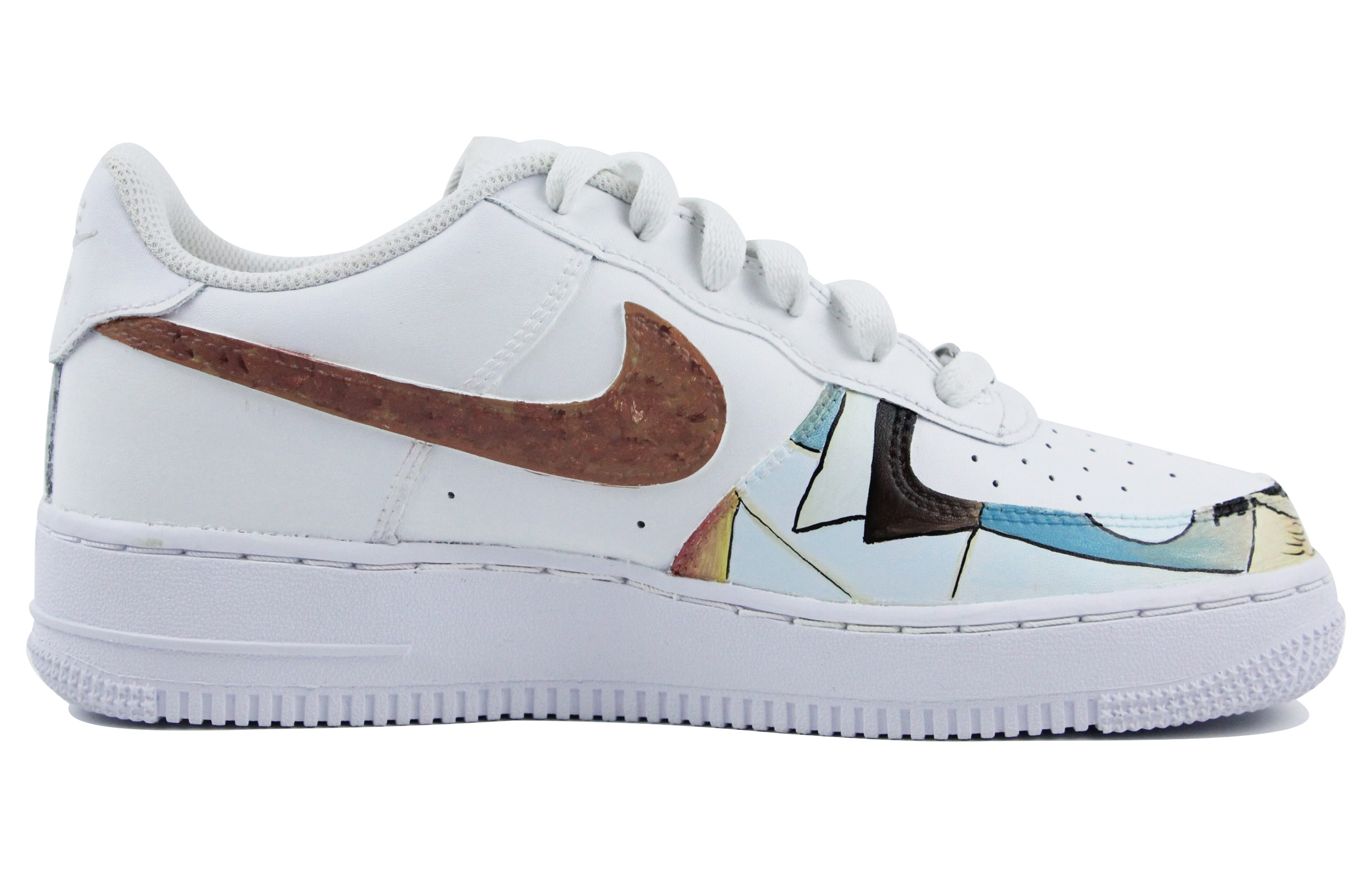 Order [Sepatu Kustom] Nike Air Force 1 Low 'Graffiti Lukisan Minyak' CW2288-111(Team39-AMY17咖啡色)