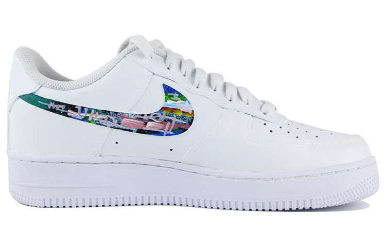Order 【定制球鞋】 Nike Air Force 1 Low 7 空軍一號 油畫風 塗鴉 藝術 低幫 板鞋 男款 白藍紅