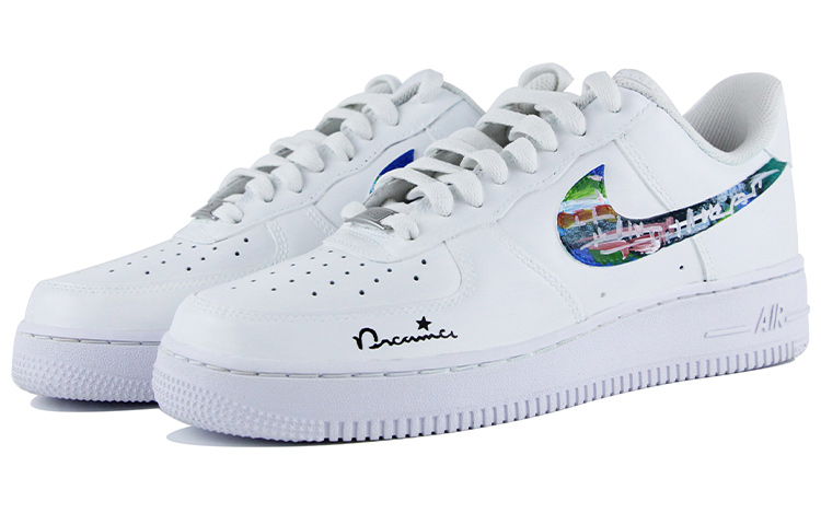 Lookbook 【定制球鞋】 Nike Air Force 1 Low 7 空軍一號 油畫風 塗鴉 藝術 低幫 板鞋 男款 白藍紅