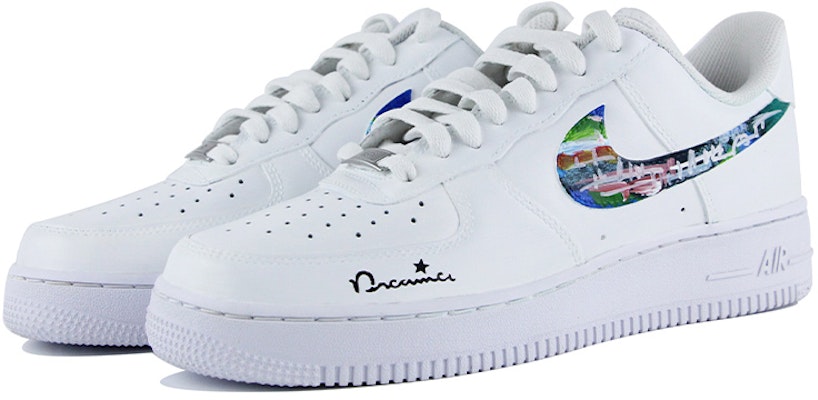 【定制球鞋】 Nike Air Force 1 Low 7 空軍一號 油畫風 塗鴉 藝術 低幫 板鞋 男款 白藍紅 Lookbook 【定制球鞋】 Nike Air Force 1 Low 7 空軍一號 油畫風 塗鴉 藝術 低幫 板鞋 男款 白藍紅