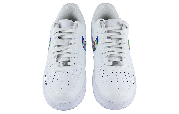 Shop 【定制球鞋】 Nike Air Force 1 Low 7 空軍一號 油畫風 塗鴉 藝術 低幫 板鞋 男款 白藍紅
