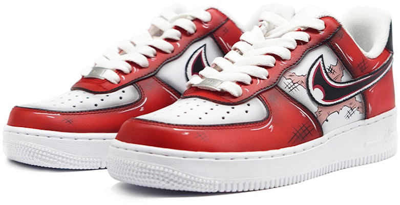 나이키 에어포스 1 로우 '원피스 블랙 레드' 커스텀 (Custom Shoes) CW2288-111(TeamR-男款海贼王武装色霸气) Lookbook 나이키 에어포스 1 로우 '원피스 블랙 레드' 커스텀 (Custom Shoes) CW2288-111(TeamR-男款海贼王武装色霸气)