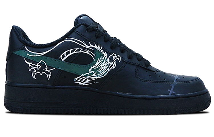 Order [Kasut Tersuai] Nike Air Force 1 Low 'One Piece Zoro Hitam' CW2288-001(Team叁-男款喷绘手绘黑色索隆)