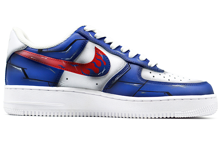 Order 나이키 에어포스 1 로우 '옵티머스 프라임 트랜스포머' CW2288-111(TeamR-喷涂手绘变形金刚擎天柱)