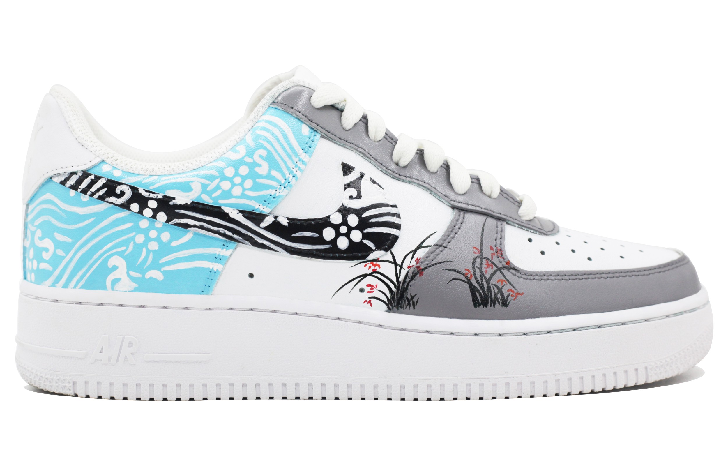 Order Zapatillas Nike Air Force 1 Low 'Orquídea Nube Brocado Gris Blanco' CW2288-111(Team39-AMY109兰花)