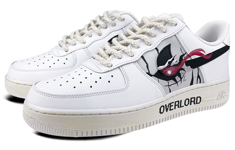 Lookbook 【定制球鞋】Nike Air Force 1 Low LE 是在玩鞋動漫 骨傲天 復古 做舊 塗鴉 低幫 板鞋 GS 白黑