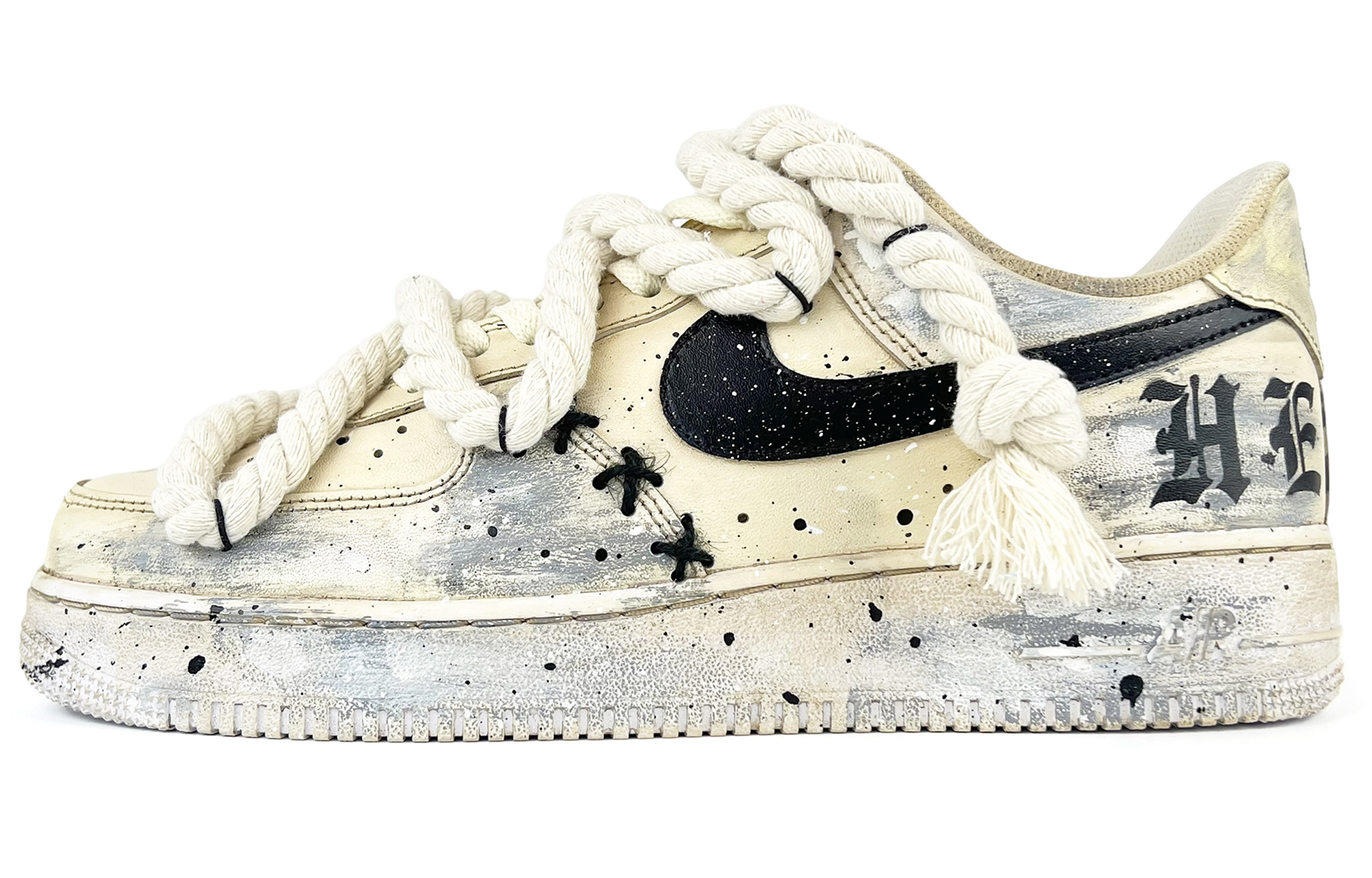 Buy Kasut [Ubah Suai] Nike Air Force 1 Low 'Oxidized Desert Beige' CW2288-111(Team45-哥特麻绳做旧)