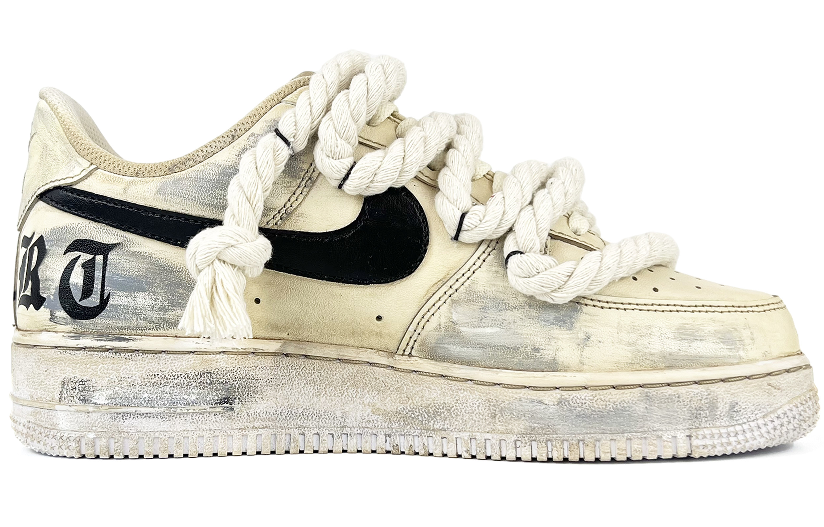 Order Kasut [Ubah Suai] Nike Air Force 1 Low 'Oxidized Desert Beige' CW2288-111(Team45-哥特麻绳做旧)