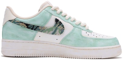 【定製球鞋】Nike Air Force 1 Low 7 空軍一號 CS 油畫一號 手繪噴繪 塗鴉貼布 復古做舊 低幫 板鞋 男款 綠白 Order 【定製球鞋】Nike Air Force 1 Low 7 空軍一號 CS 油畫一號 手繪噴繪 塗鴉貼布 復古做舊 低幫 板鞋 男款 綠白