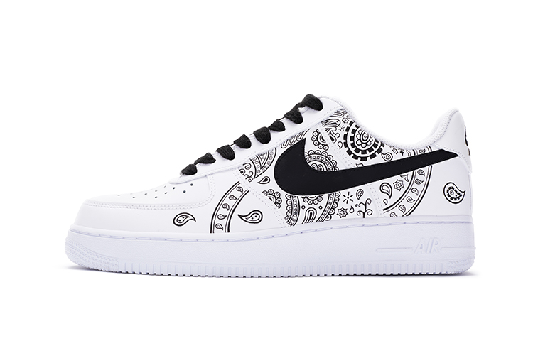 Buy 【定制款】Nike Air Force 1 低帮 '黑白佩斯利' DH2920-111(Team11-女腰果花黑白S-BOX)