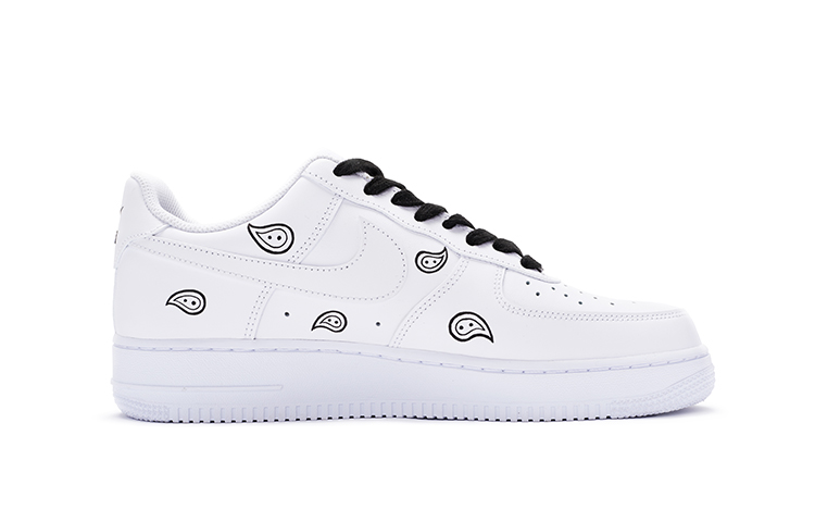 Order 【定制款】Nike Air Force 1 低帮 '黑白佩斯利' DH2920-111(Team11-女腰果花黑白S-BOX)