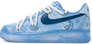 Buy 【定製球鞋】 Nike Air Force 1 Low 7 腰果花 浸染刮刮樂 做舊 潮流解構鞋帶 低幫 板鞋 男款 藍黑