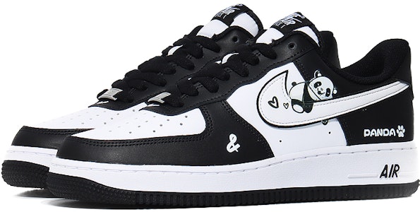 【訂製球鞋】 Nike Air Force 1 Low 可愛萌寵 慵懶大熊貓 熊貓 防滑 低筒 波鞋 男款 白黑 Lookbook 【訂製球鞋】 Nike Air Force 1 Low 可愛萌寵 慵懶大熊貓 熊貓 防滑 低筒 波鞋 男款 白黑