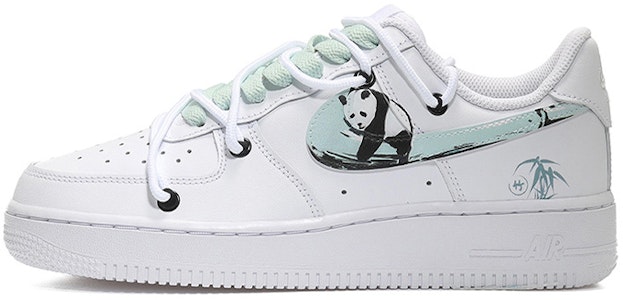 【定制球鞋】Nike Air Force 1 Low 抱竹熊貓 中國風 清新文竹 復古 低幫 板鞋 GS 白色 Buy 【定制球鞋】Nike Air Force 1 Low 抱竹熊貓 中國風 清新文竹 復古 低幫 板鞋 GS 白色