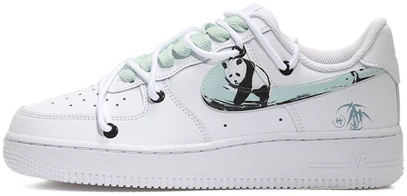 【定制球鞋】Nike Air Force 1 Low 抱竹熊貓 中國風 清新文竹 復古 低幫 板鞋 GS 白色 Buy 【定制球鞋】Nike Air Force 1 Low 抱竹熊貓 中國風 清新文竹 復古 低幫 板鞋 GS 白色