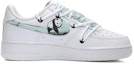 Order 【定制球鞋】Nike Air Force 1 Low 抱竹熊貓 中國風 清新文竹 復古 低幫 板鞋 GS 白色
