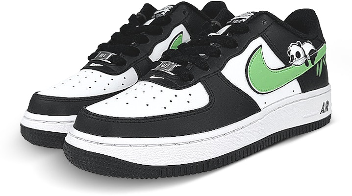 나이키 에어포스1 로우 '판다 대나무 낙서' DV1621-001(Team叁-女款AF熊猫) Lookbook 나이키 에어포스1 로우 '판다 대나무 낙서' DV1621-001(Team叁-女款AF熊猫)