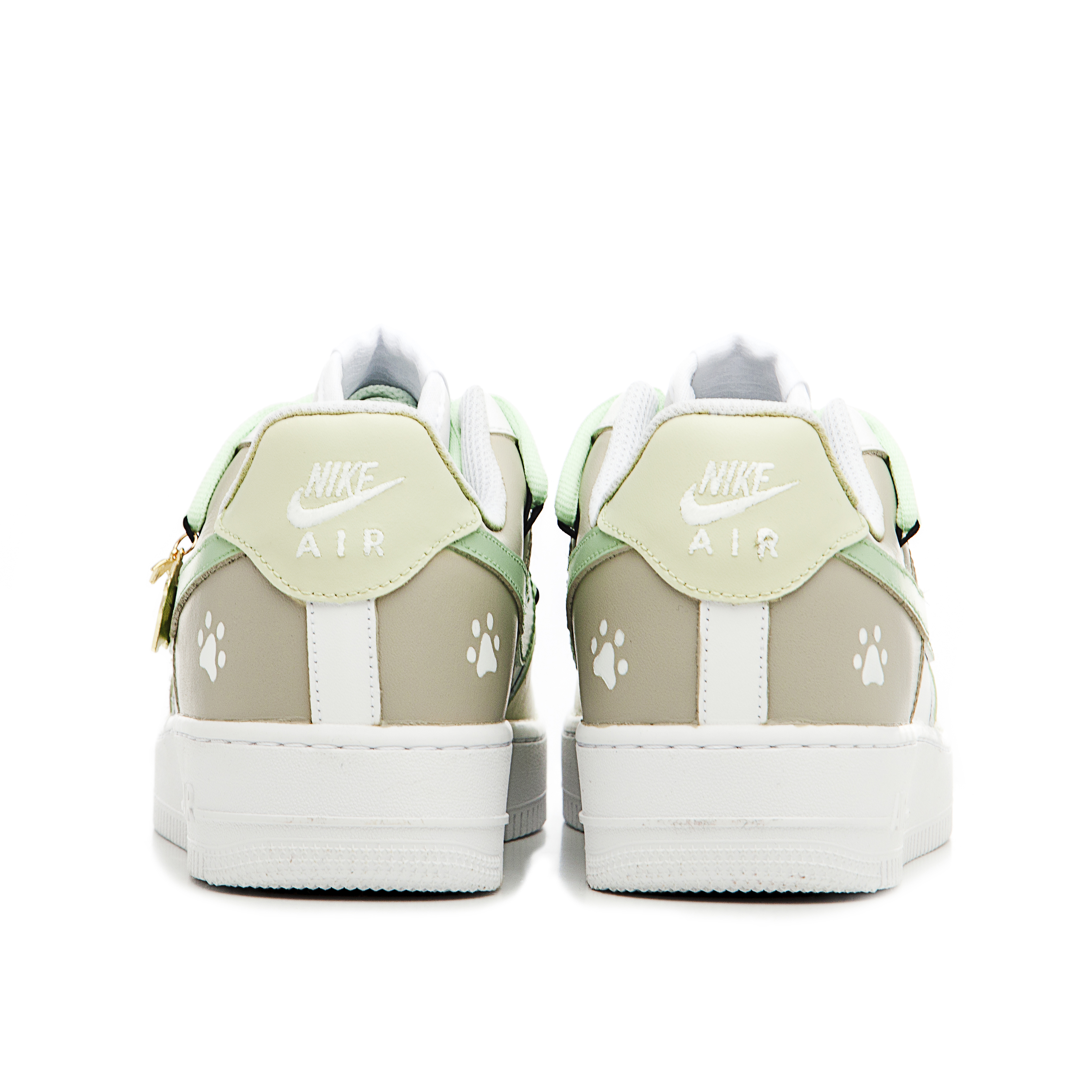 Shop [Kasut Custom] Nike Air Force 1 Low 'Panda Buluh Kuning Hijau Macaron' CW2288-111(Team60-男款小熊猫)