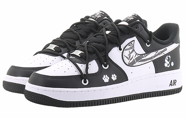 Lookbook [Zapatos Personalizados] Nike Air Force 1 Low 'Abrazo de Panda' DV0788-001(Team10--熊猫抱竹)
