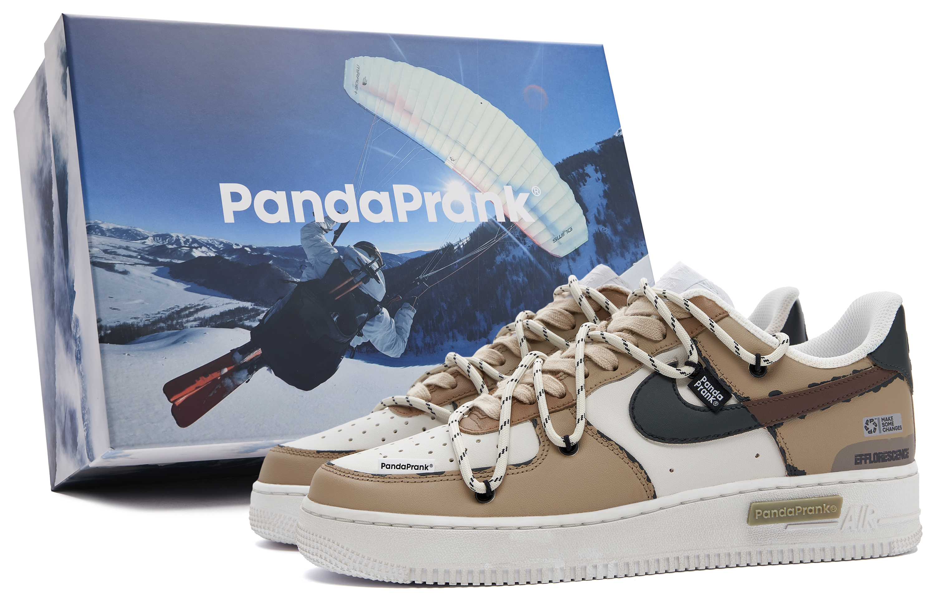 Buy [Kasut Custom] Nike Air Force 1 Low 'Panda Mischief' CW2288-111-486783