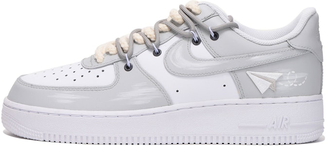 【客製化球鞋】Nike Air Force 1 Low 07 vibe風 老化 紙飛機 分解 高街 低筒 板鞋 男款 灰色 Order 【客製化球鞋】Nike Air Force 1 Low 07 vibe風 老化 紙飛機 分解 高街 低筒 板鞋 男款 灰色