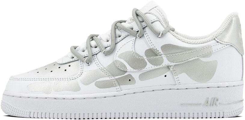 【訂製球鞋】Nike Air Force 1 骨頭空軍 Cleanfit風 珠光銀 街頭復古情侶款 日常百搭 包覆性增高 低筒 板鞋 男女同款 白銀 Buy 【訂製球鞋】Nike Air Force 1 骨頭空軍 Cleanfit風 珠光銀 街頭復古情侶款 日常百搭 包覆性增高 低筒 板鞋 男女同款 白銀