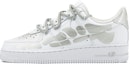 Order 【訂製球鞋】Nike Air Force 1 骨頭空軍 Cleanfit風 珠光銀 街頭復古情侶款 日常百搭 包覆性增高 低筒 板鞋 男女同款 白銀