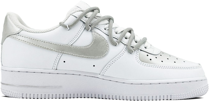 【訂製球鞋】Nike Air Force 1 骨頭空軍 Cleanfit風 珠光銀 街頭復古情侶款 日常百搭 包覆性增高 低筒 板鞋 男女同款 白銀 Lookbook 【訂製球鞋】Nike Air Force 1 骨頭空軍 Cleanfit風 珠光銀 街頭復古情侶款 日常百搭 包覆性增高 低筒 板鞋 男女同款 白銀