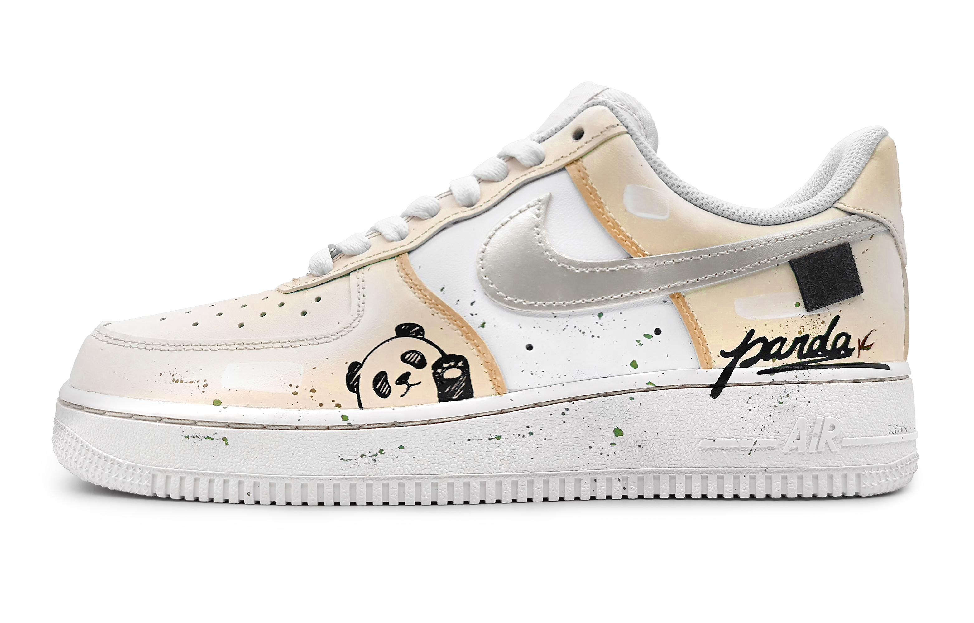 Buy [Zapatos Personalizados] Nike Air Force 1 Low 'Swoosh Panda Nacarado' DH2920-111(Team16-女款冰凉夏季黄)