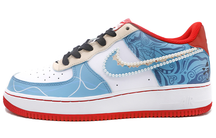 Buy [Sepatu Custom] Nike Air Force 1 Low 'Peking Opera' CV1724-100(TeamM-男款中国风京剧红白蓝)