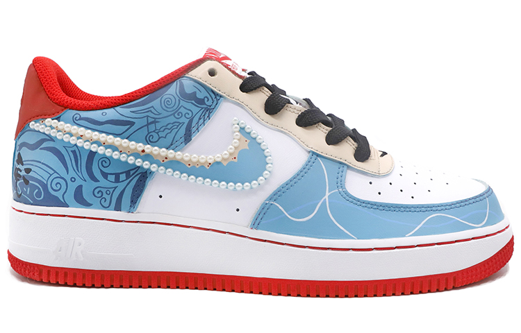 Order [Sepatu Custom] Nike Air Force 1 Low 'Peking Opera' CV1724-100(TeamM-男款中国风京剧红白蓝)