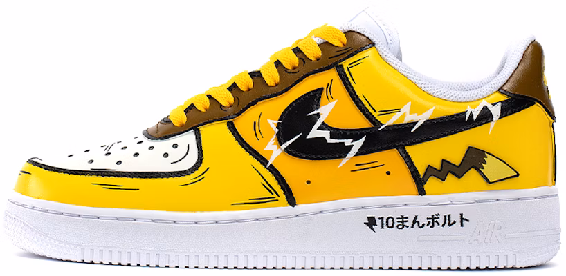 【訂製球鞋】 Nike Air Force 1 Low 空軍一號 野鶴製造 動漫訂製 皮卡丘二次元 寶可夢 立體尾巴 低幫 板鞋 男款 黑黃 Buy 【訂製球鞋】 Nike Air Force 1 Low 空軍一號 野鶴製造 動漫訂製 皮卡丘二次元 寶可夢 立體尾巴 低幫 板鞋 男款 黑黃