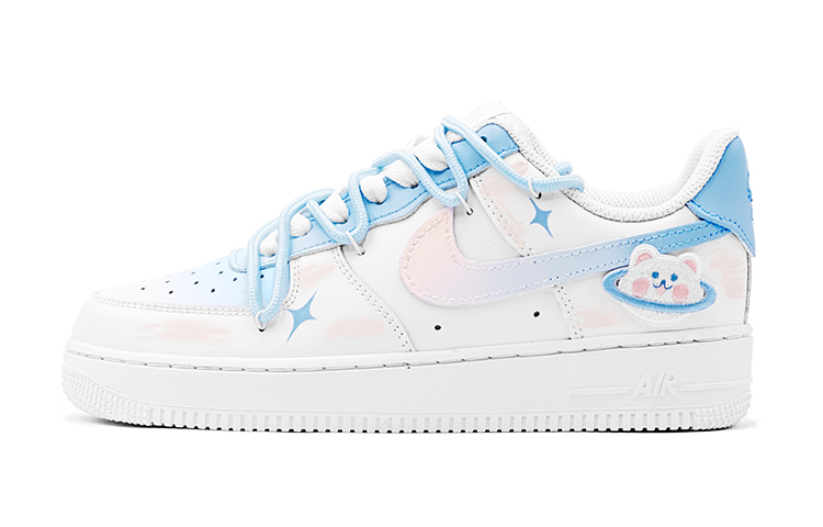 Buy [Custom Shoes] Nike Air Force 1 Low 'Pink Blue Bear Patch'