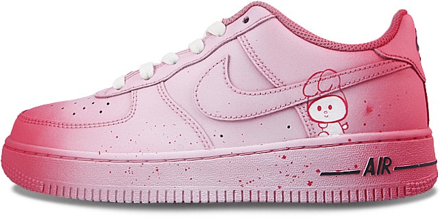 custom-shoes-nike-air-force-1-low-pink-bunny-splash-gradient