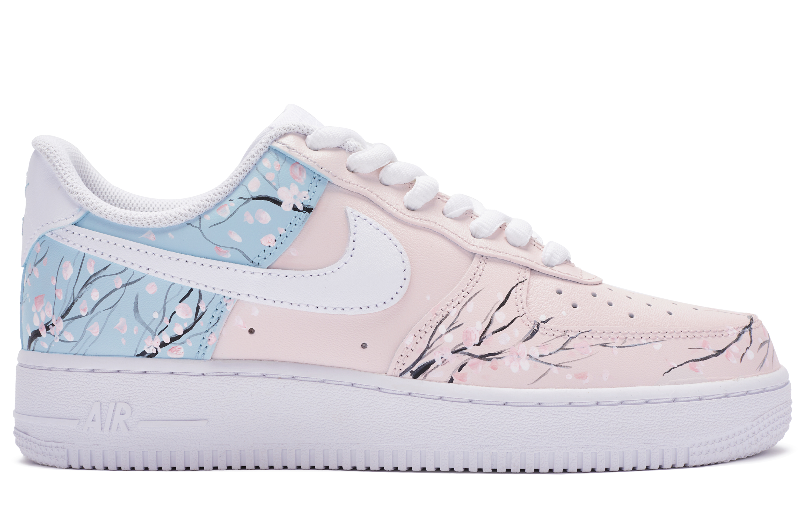Order [Sepatu Custom] Nike Air Force 1 Low 'Pink Cherry Blossom Mismatched' CW2288-111(TeamR-男款粉樱鸳鸯)