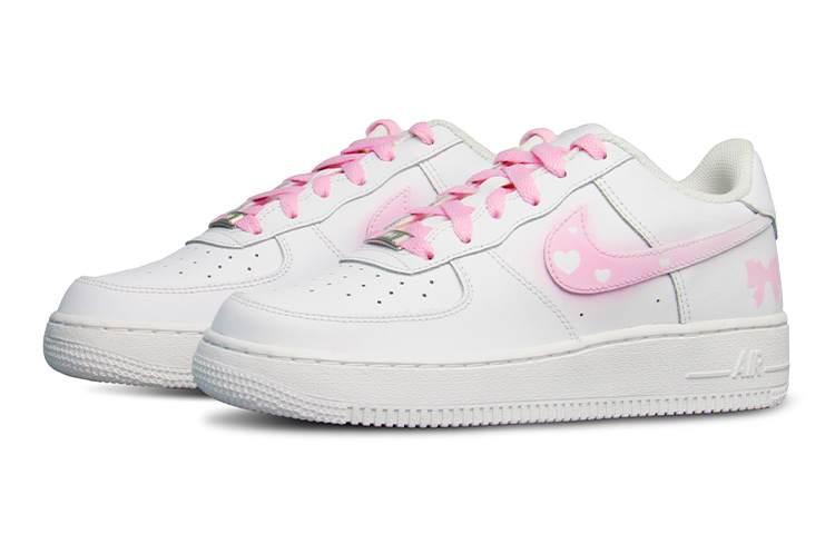 Lookbook 나이키 에어포스 1 로우 '핑크 그라데이션 하트' (커스텀) DH2920-111(Team19-粉色爱心QD)
