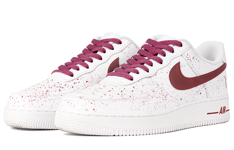 Lookbook 나이키 에어포스 1 로우 '핑크 페인트 스플래터' (커스텀) CW2288-111(Team拾柒-男款低帮板鞋粉红QD)