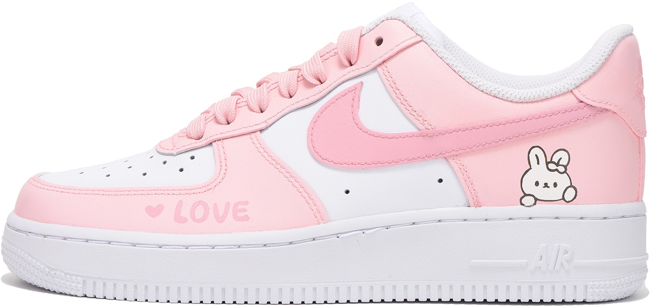 custom-shoes-nike-air-force-1-low-pink-rabbit-deconstructed