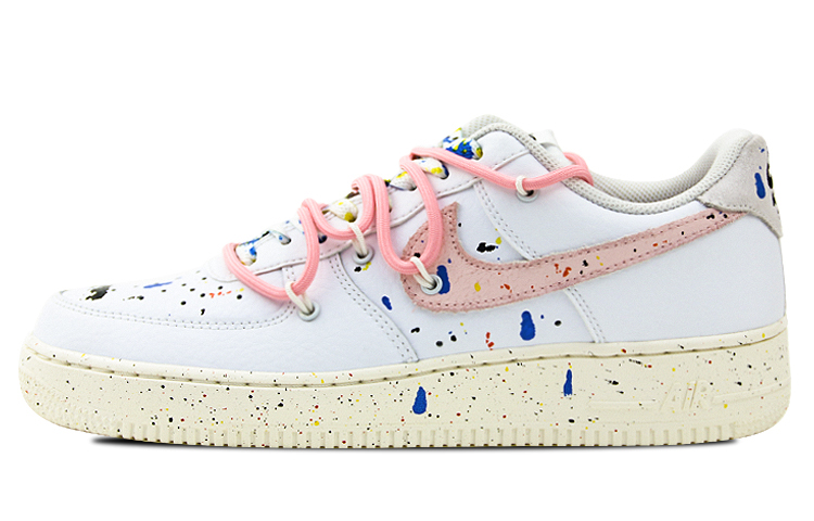 Buy 【定制球鞋】Nike Air Force 1 Low 空軍一號 潑墨 解構 低幫 板鞋 男女同款 粉白