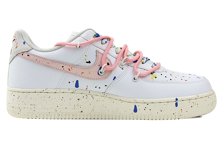 Order 【定制球鞋】Nike Air Force 1 Low 空軍一號 潑墨 解構 低幫 板鞋 男女同款 粉白