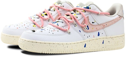 【定制球鞋】Nike Air Force 1 Low 空軍一號 潑墨 解構 低幫 板鞋 男女同款 粉白 Lookbook 【定制球鞋】Nike Air Force 1 Low 空軍一號 潑墨 解構 低幫 板鞋 男女同款 粉白