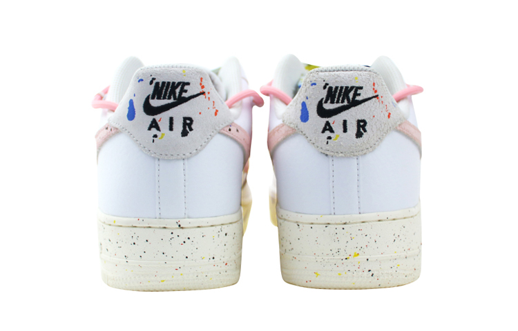 Shop 【定制球鞋】Nike Air Force 1 Low 空軍一號 潑墨 解構 低幫 板鞋 男女同款 粉白