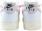 Shop 【定制球鞋】Nike Air Force 1 Low 空軍一號 潑墨 解構 低幫 板鞋 男女同款 粉白