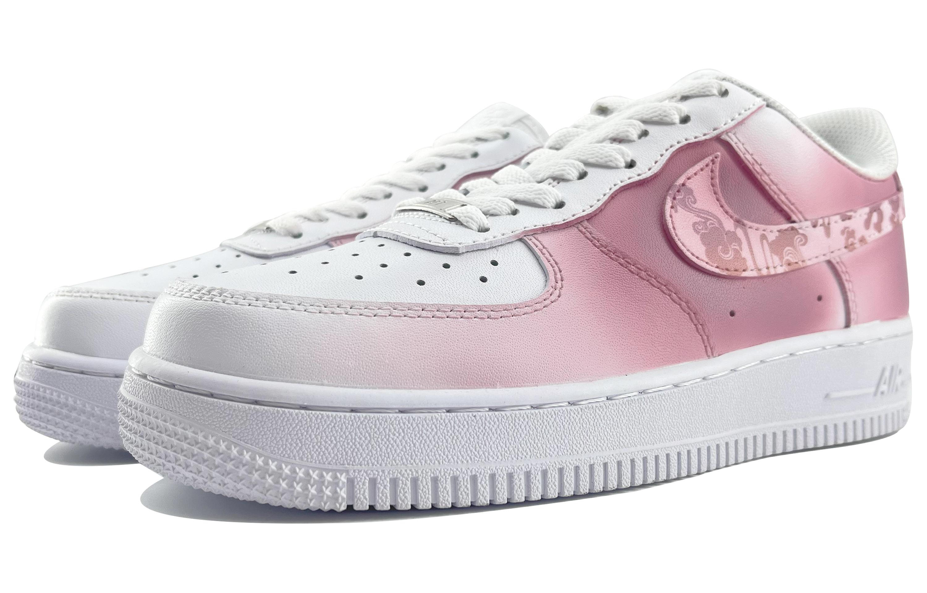 Shop [定制鞋] 耐克空军一号低帮 '粉白' CW2288-111（Team168-美人祭）