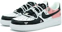 Lookbook Nike Air Force 1 Personalizadas Rosa/Blanco/Negro Hebilla Dorada DH2920-111(Team16-女款二次元解构粉白黑)