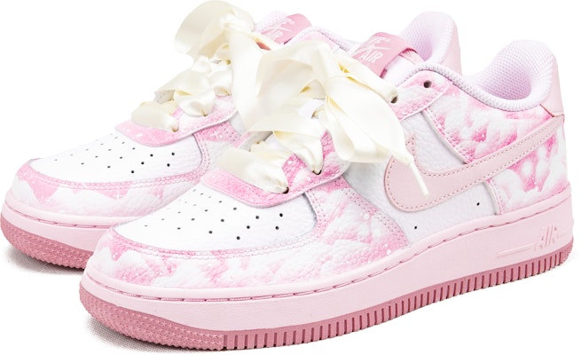 【訂製球鞋】 Nike Air Force 1 Low 禮盒 變光星空 浪漫主義 小眾設計 休閒 低筒 板鞋 GS 粉白 Details for 【訂製球鞋】 Nike Air Force 1 Low 禮盒 變光星空 浪漫主義 小眾設計 休閒 低筒 板鞋 GS 粉白